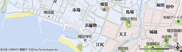 愛知県西尾市西幡豆町浜屋敷周辺の地図