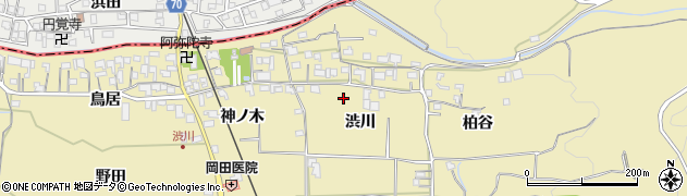 京都府木津川市山城町綺田（渋川）周辺の地図