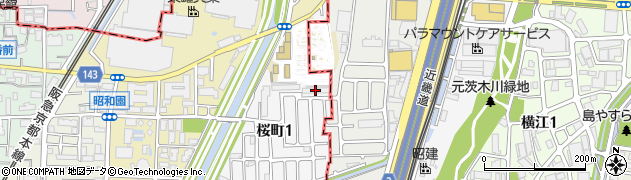 鍵屋の緊急隊　摂津店周辺の地図
