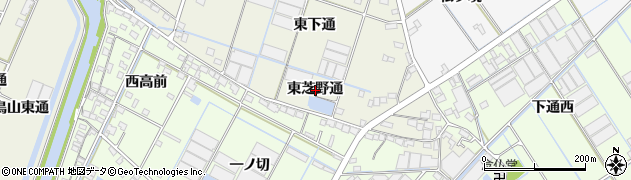愛知県西尾市一色町酒手島東芝野通周辺の地図