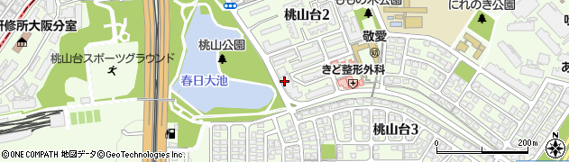 桃山台ロジュマン・パークビュー　管理員室周辺の地図