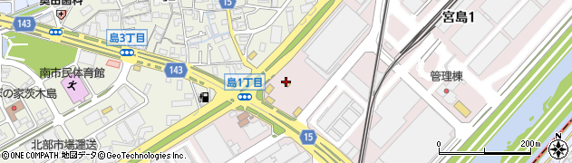 カレーハウスＣｏＣｏ壱番屋茨木宮島店周辺の地図