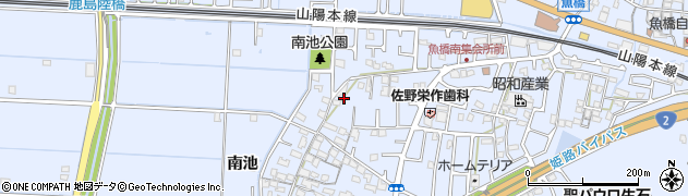 兵庫県高砂市阿弥陀町（南池）周辺の地図