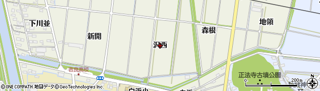 愛知県西尾市吉良町富好新田（沢西）周辺の地図