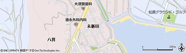 愛知県西尾市鳥羽町（未新田）周辺の地図