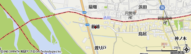 京都府木津川市山城町綺田（薮浦）周辺の地図