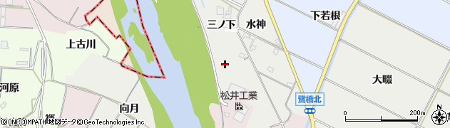 愛知県豊橋市下条西町堀切周辺の地図