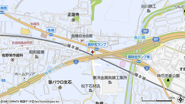 〒676-0822 兵庫県高砂市阿弥陀町魚橋の地図