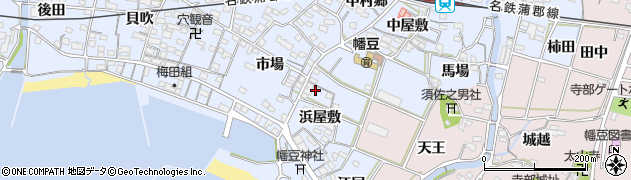 愛知県西尾市西幡豆町浜屋敷6周辺の地図