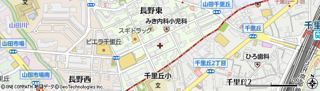 大阪府吹田市長野東3周辺の地図