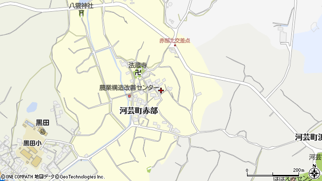 〒510-0313 三重県津市河芸町赤部の地図