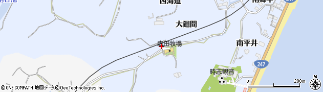 愛知県美浜町（知多郡）時志（大廻間）周辺の地図