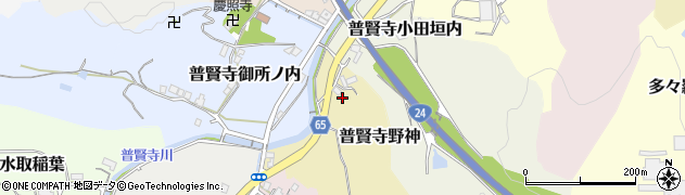 京都府京田辺市普賢寺野神周辺の地図