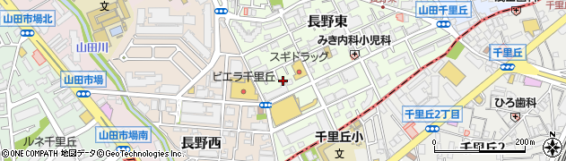 大阪府吹田市長野東8周辺の地図
