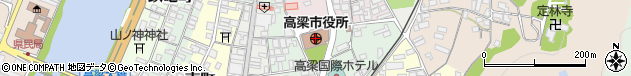 岡山県高梁市周辺の地図