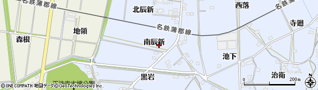 愛知県西尾市吉良町乙川南辰新18周辺の地図
