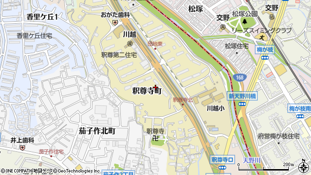 〒573-0081 大阪府枚方市釈尊寺町の地図