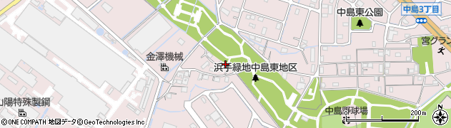 兵庫県姫路市飾磨区中島1296周辺の地図