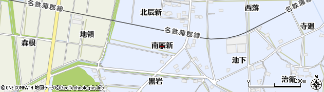 愛知県西尾市吉良町乙川（南辰新）周辺の地図