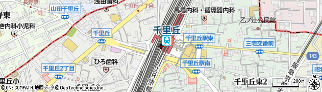 株式会社田村書店　千里丘店周辺の地図