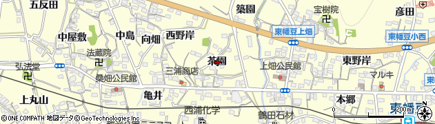 愛知県西尾市東幡豆町茶園周辺の地図