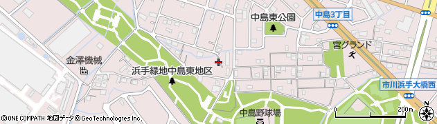 兵庫県姫路市飾磨区中島523周辺の地図
