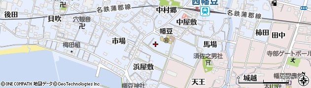 愛知県西尾市西幡豆町（前田）周辺の地図