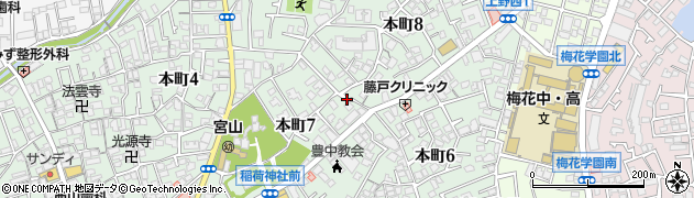 本町７丁目長久プール【来客用】周辺の地図