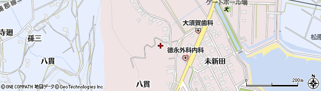 愛知県西尾市鳥羽町（姫山）周辺の地図