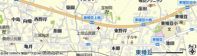 愛知県西尾市東幡豆町（西前田）周辺の地図
