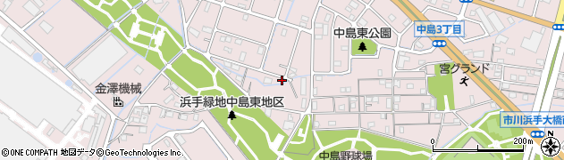 兵庫県姫路市飾磨区中島496周辺の地図