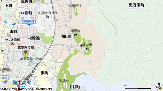 〒716-0008 岡山県高梁市和田町の地図