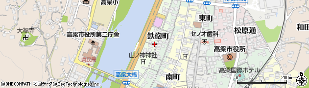 岡山県高梁市鉄砲町周辺の地図