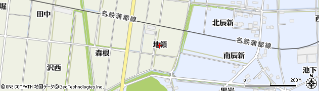 愛知県西尾市吉良町富好新田（地領）周辺の地図