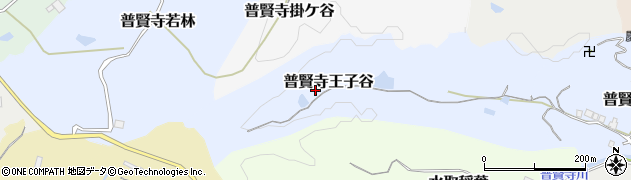 京都府京田辺市普賢寺王子谷周辺の地図