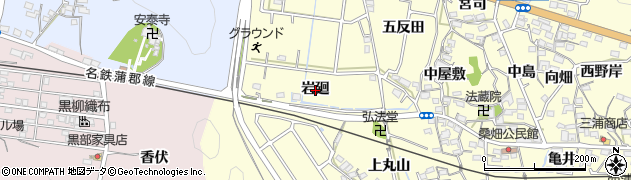 愛知県西尾市東幡豆町（岩廻）周辺の地図