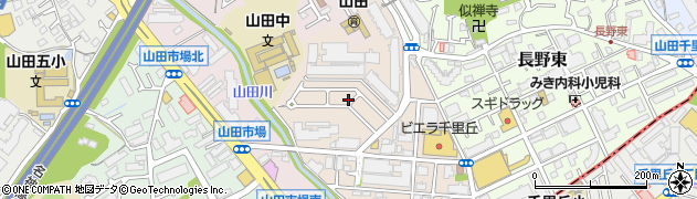 大阪府吹田市長野西周辺の地図