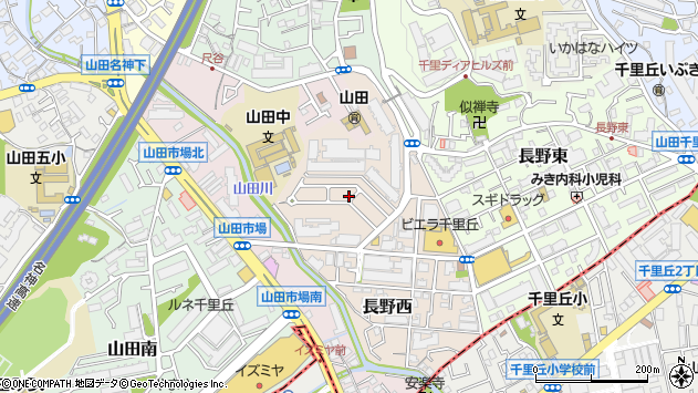 〒565-0817 大阪府吹田市長野西の地図