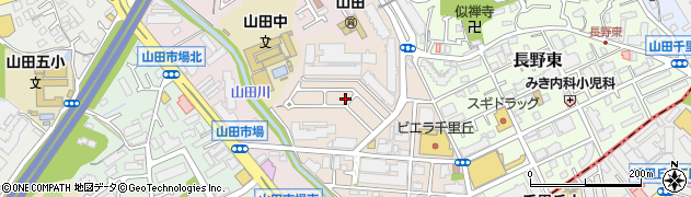 大阪府吹田市長野西周辺の地図