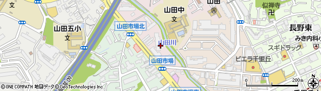 大阪府吹田市山田市場9周辺の地図