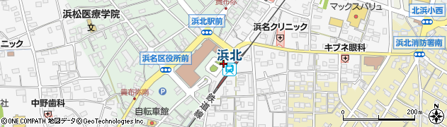 なゆた浜北駅周辺の地図