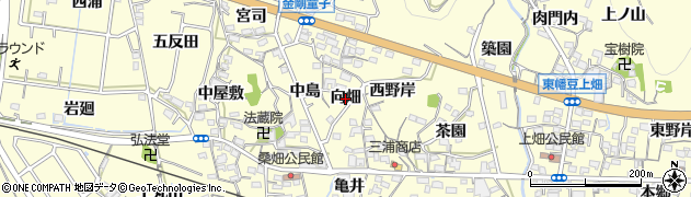 愛知県西尾市東幡豆町（向畑）周辺の地図