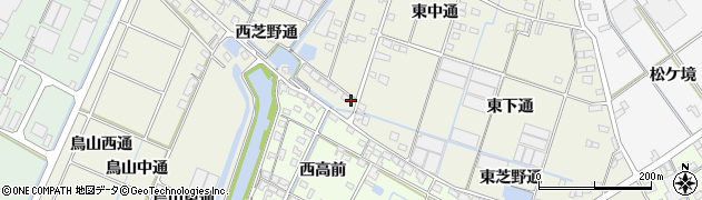 愛知県西尾市一色町酒手島西芝野通26周辺の地図