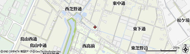愛知県西尾市一色町酒手島西芝野通25周辺の地図