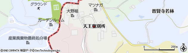 京都府京田辺市天王奥別所周辺の地図