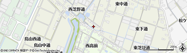 愛知県西尾市一色町酒手島西芝野通23周辺の地図
