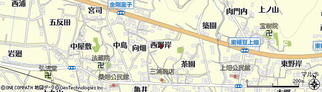 愛知県西尾市東幡豆町（西野岸）周辺の地図