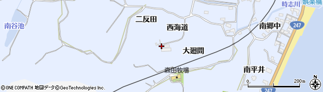 愛知県美浜町（知多郡）時志（西海道）周辺の地図