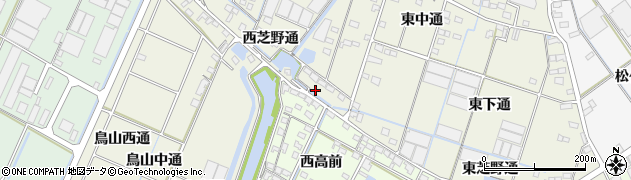 愛知県西尾市一色町酒手島西芝野通21周辺の地図