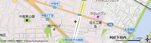 兵庫県姫路市飾磨区中島311周辺の地図